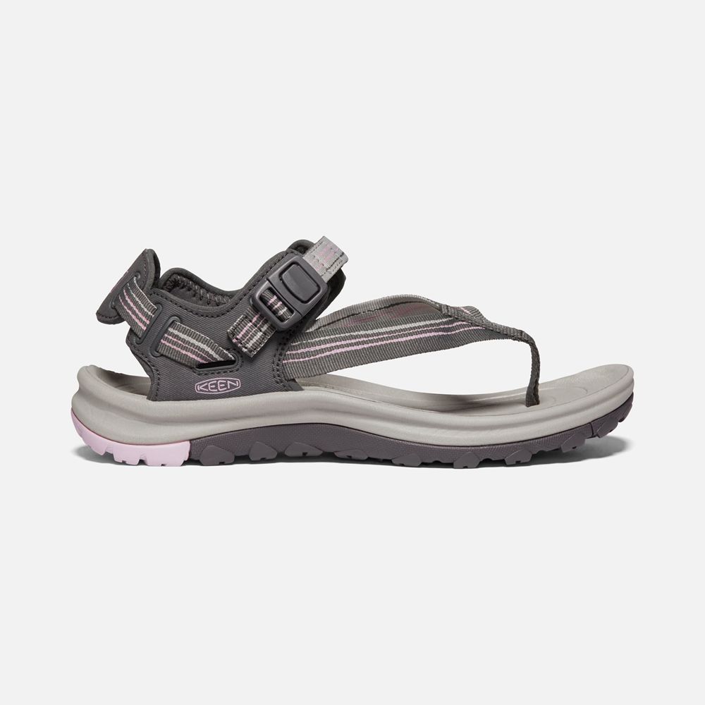 Keen Outdoor Sandalet Kadın Koyu Gri - Terradora Ii Toe Post - Türkiye HCML62839